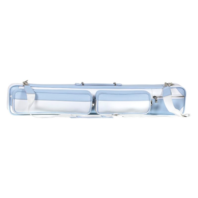 Billaresbalsalobre Funda Taco Billar Longoni Giotto Solcevita 4P 8F Blanca Azul 6398