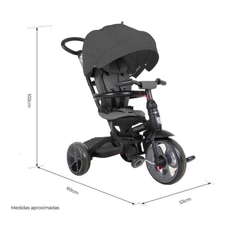 Billaresbalsalobre Triciclo Evolutivo Qplay Prime 4x1 Negro 580 - Imagen 2