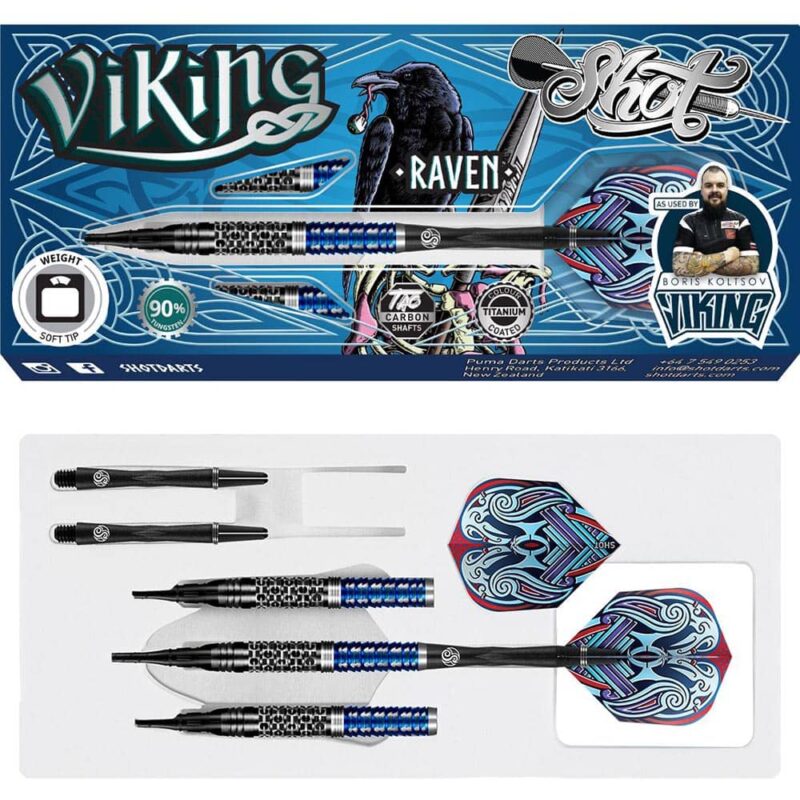 Billaresbalsalobre Dardos Shot Viking Raven Boris Koltsov 18gr 80% SH-VRSF-518 - Imagen 4