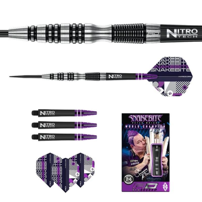 Billaresbalsalobre Dardos Red Dragon Peter Wright Snakebite Black Racer 90% 24gr RDD2382 - Imagen 5