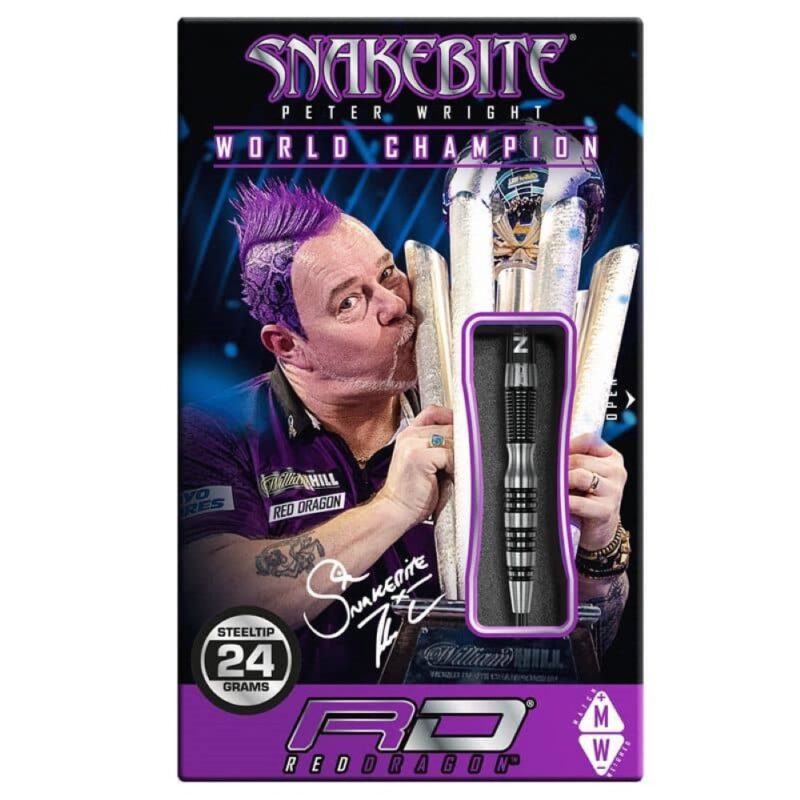 Billaresbalsalobre Dardos Red Dragon Peter Wright Snakebite Black Racer 90% 24gr RDD2382 - Imagen 6