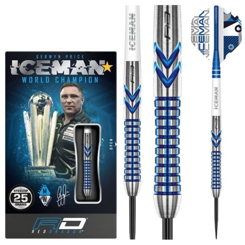 Billaresbalsalobre Dardos Red Dragon Gerwyn Price Iceman Contour 90% 25gr RDD2368 - Imagen 4