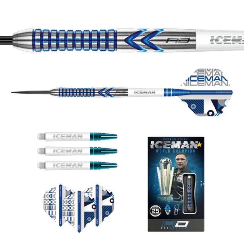 Billaresbalsalobre Dardos Red Dragon Gerwyn Price Iceman Contour 90% 25gr RDD2368 - Imagen 5