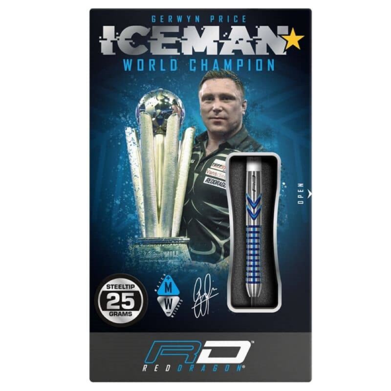 Billaresbalsalobre Dardos Red Dragon Gerwyn Price Iceman Contour 90% 25gr RDD2368 - Imagen 6