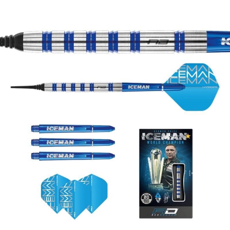 Billaresbalsalobre Dardos Red Dragon Gerwyn Price Iceman Challenger 80% 20gr RDD2378 - Imagen 5