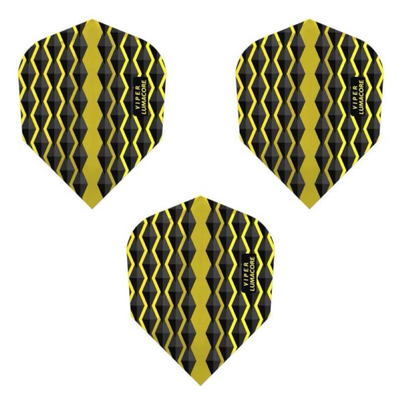 Billaresbalsalobre Pluma Dardos Viper Flights Lumacore  Standard Yellow Black 30-6200 - Imagen 2