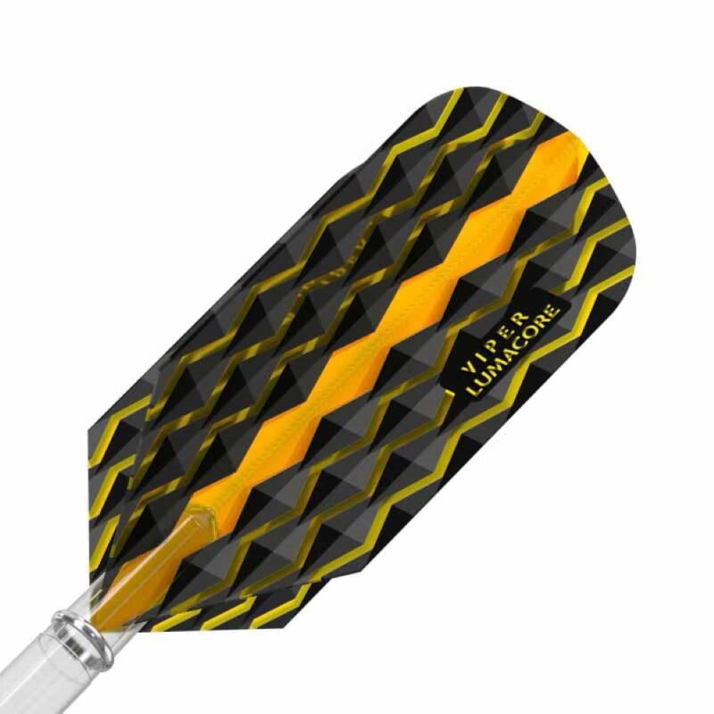 Billaresbalsalobre Pluma Dardos Viper Flights Lumacore Slim Yellow Black 30-6250 - Imagen 3