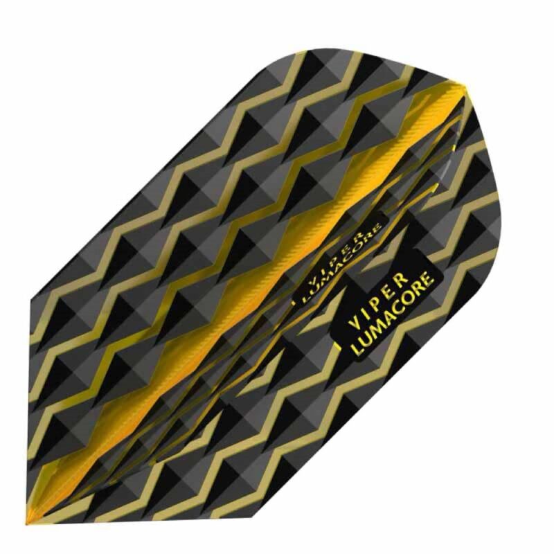 Billaresbalsalobre Pluma Dardos Viper Flights Lumacore Slim Yellow Black 30-6250