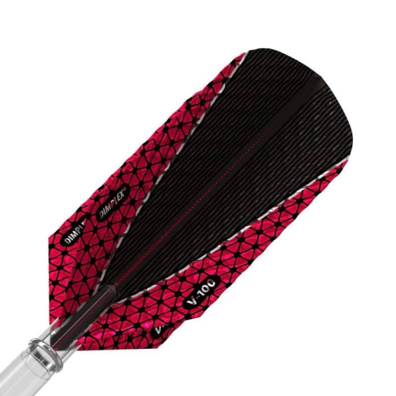 Billaresbalsalobre Pluma Dardos Viper Dimplex Darts Flights Slim Red Black 30-9106 - Imagen 2
