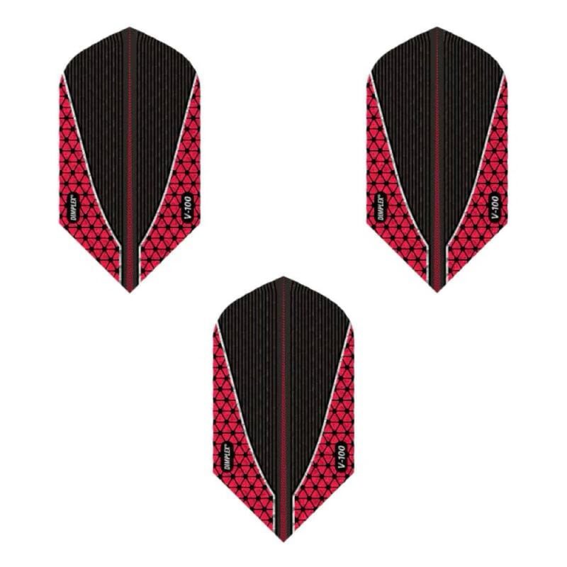 Billaresbalsalobre Pluma Dardos Viper Dimplex Darts Flights Slim Red Black 30-9106 - Imagen 3