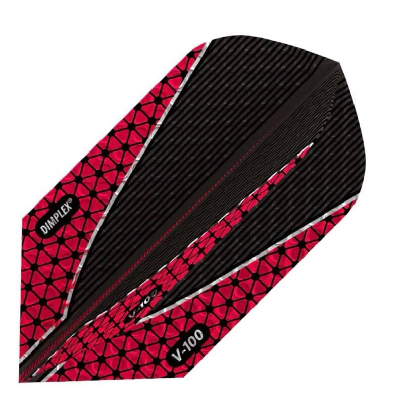 Billaresbalsalobre Pluma Dardos Viper Dimplex Darts Flights Slim Red Black 30-9106