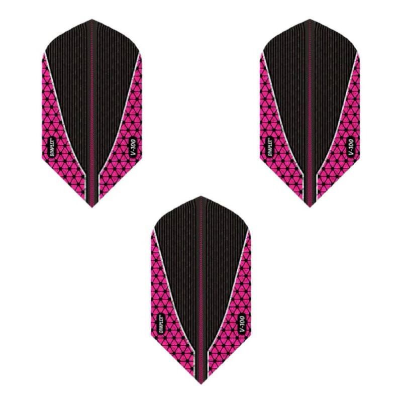 Billaresbalsalobre Pluma Dardos Viper Dimplex Darts Flights Slim Pink Black 30-9109 - Imagen 3