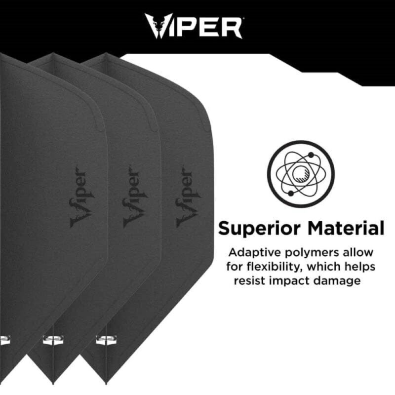 Billaresbalsalobre Pluma Dardos Viper Cool Flights Standard Black 30-7725 - Imagen 2