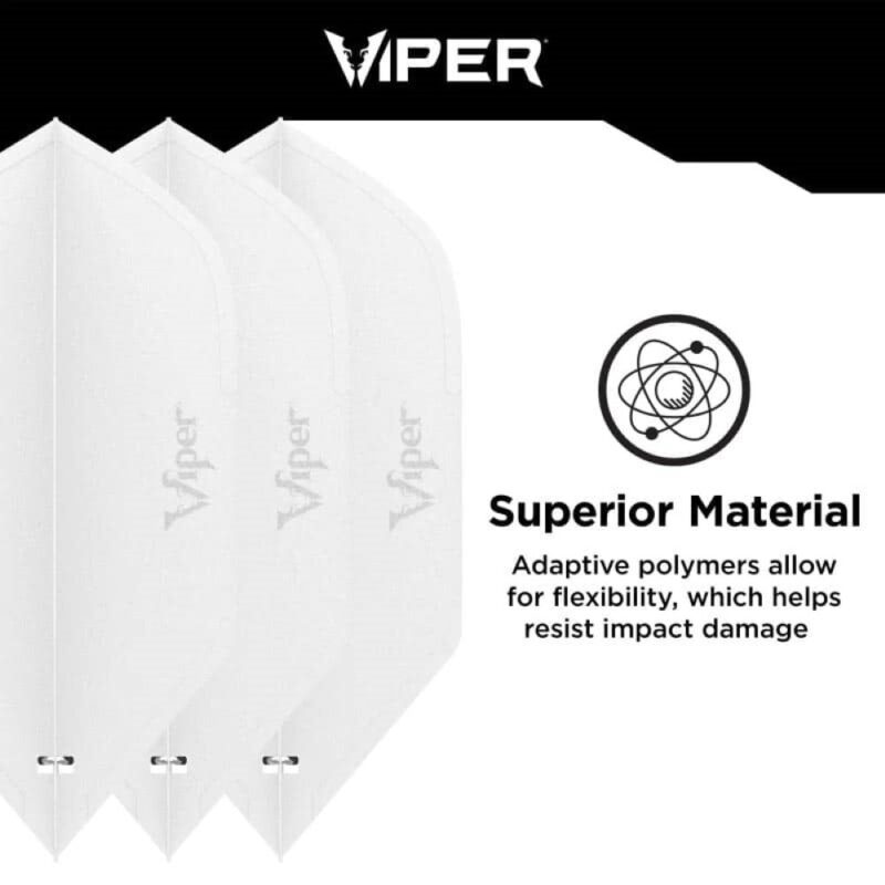 Billaresbalsalobre Pluma Dardos Viper Cool Flights Slim White  30-7703 - Imagen 2