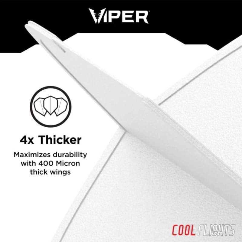 Billaresbalsalobre Pluma Dardos Viper Cool Flights Slim White  30-7703 - Imagen 4
