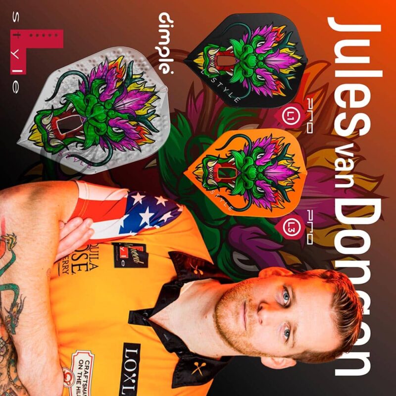 Billaresbalsalobre Plumas Champagne L-Style Signature L3Pro Jules Van Dongen Shape Naranja - Imagen 3