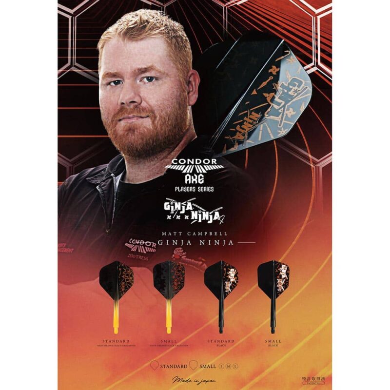 Billaresbalsalobre Plumas Condor Axe Standard Matt Campbell Ginja Ninja L 33.5mm 3 Uds. Negro - Imagen 2