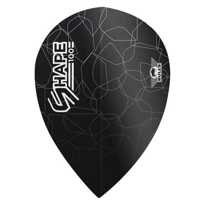 Billaresbalsalobre Plumas Bulls Darts Shape 100 Black Pear  BU-50929