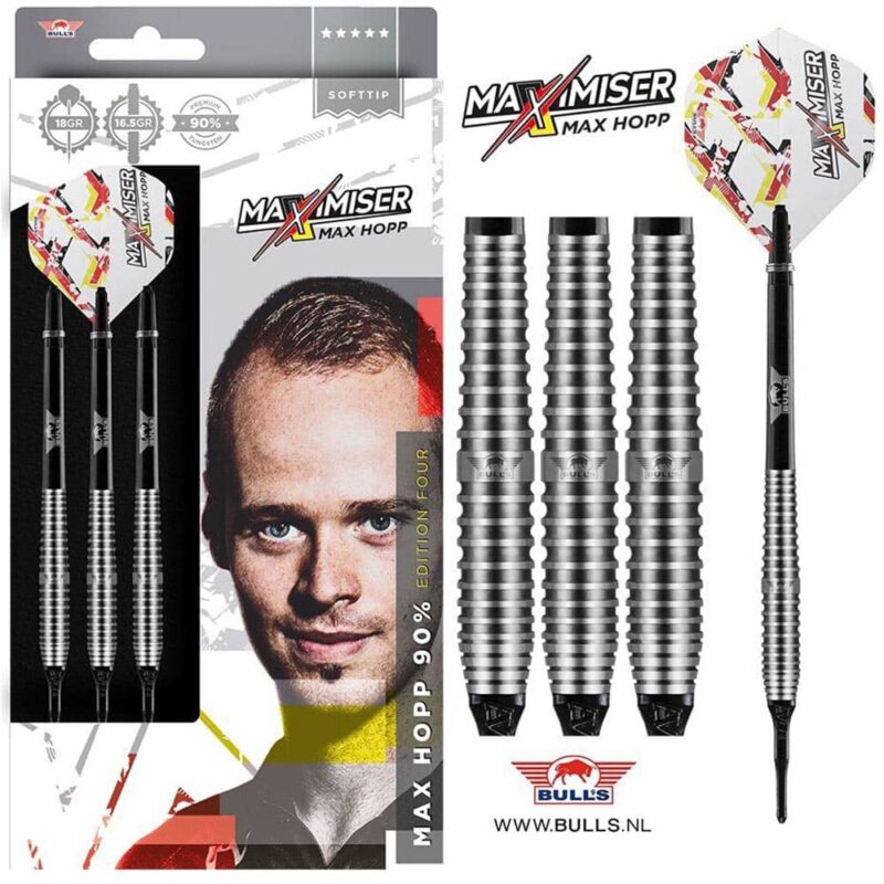 Billaresbalsalobre Dardos Bulls Darts Max Hopp Edition 4 90% 18gr  BU-26118 - Imagen 3