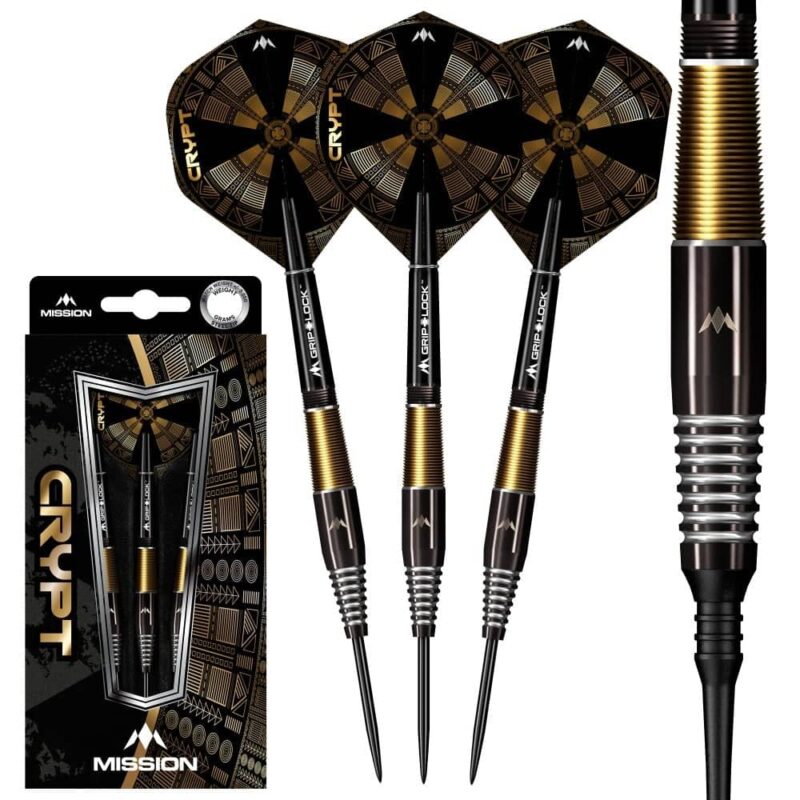 Billaresbalsalobre Dardos Mission Crypt M2 Black & Gold PVD 90% 23gr M001084 - Imagen 2