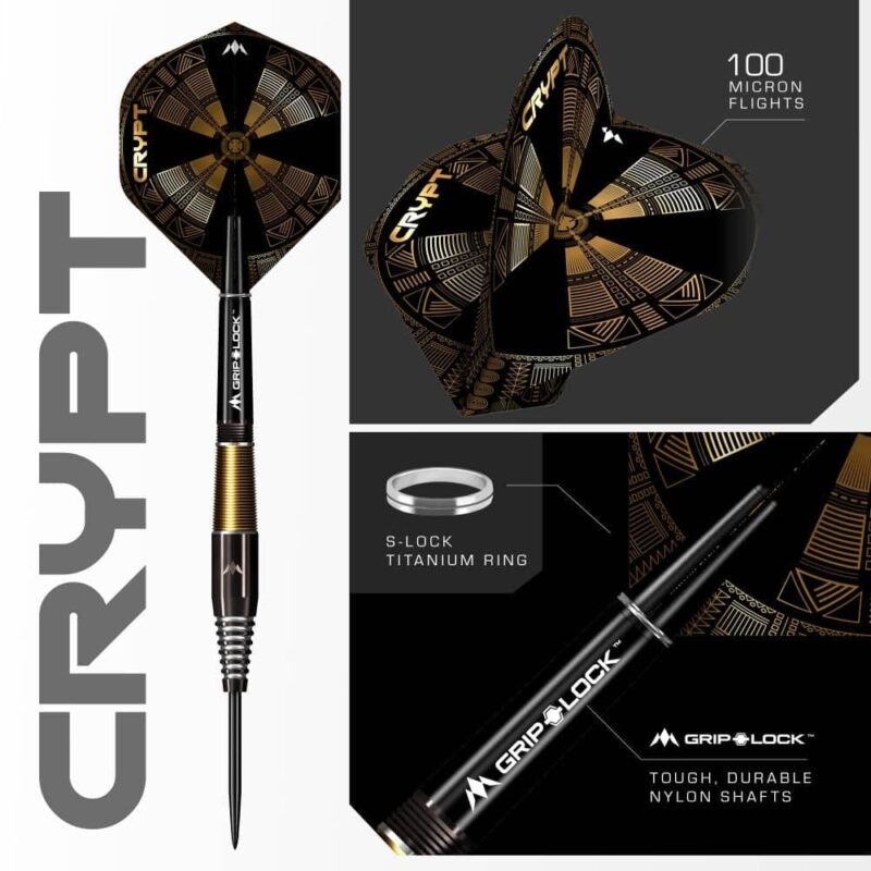 Billaresbalsalobre Dardos Mission Crypt M2 Black & Gold PVD 90% 23gr M001084 - Imagen 4