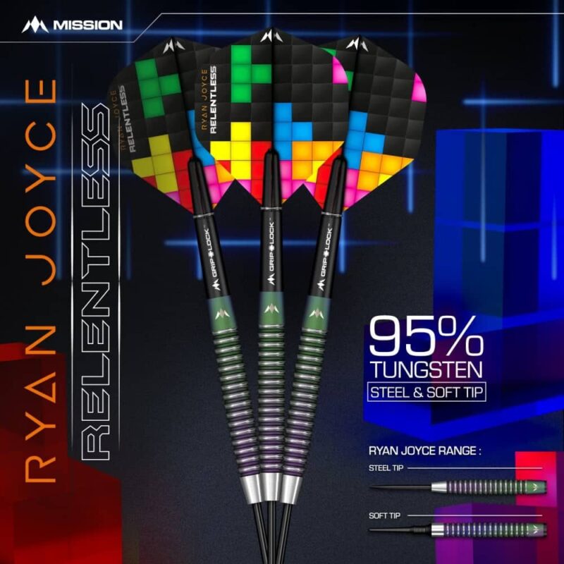 Billaresbalsalobre Dardos Ryan Joyce Mission Relentless PVD Coral 21g 95% D1587 - Imagen 8