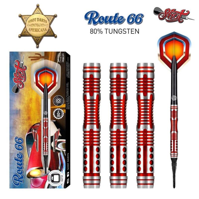 Billaresbalsalobre Dardos Shot Americana Route 66 80% 18gr SH-ARSF-18 - Imagen 4