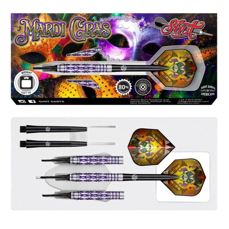 Billaresbalsalobre Dardos Shot Americana Mardi Gras 80% 18gr SH-AMSF-18 - Imagen 4