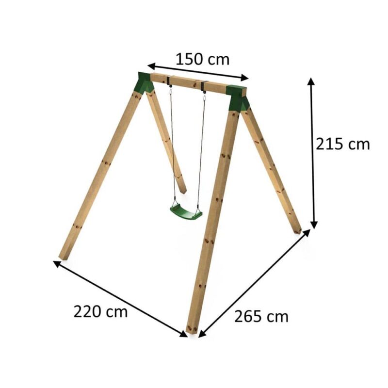 Billaresbalsalobre Columpio individual madera cuadrada Masgames Karai Deluxe Adultos MA700068 - Imagen 3