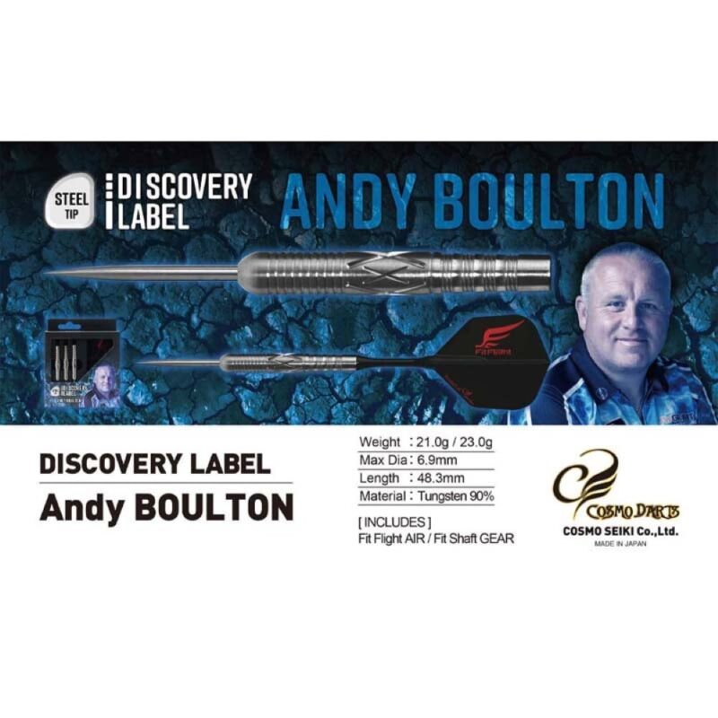 Billaresbalsalobre Dardos Cosmo Darts DISCOVERY LABEL Andy Boulton 90% 23g - Imagen 7