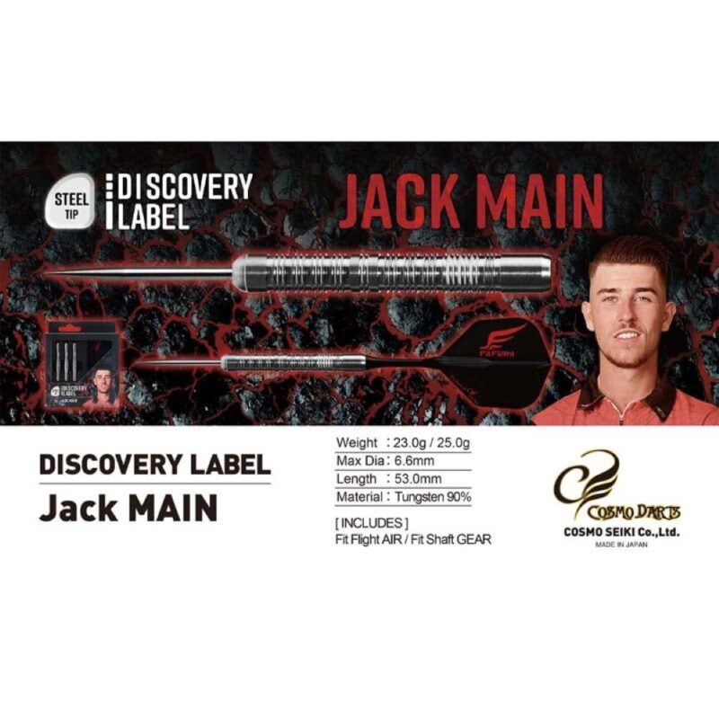 Billaresbalsalobre Dardos Cosmo Darts DISCOVERY LABEL Jack Main 90% 23g - Imagen 7