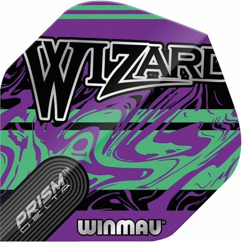 Billaresbalsalobre Plumas Winmau Darts Prism Delta Wizard Purple Green Flight 6915.252 - Imagen 2
