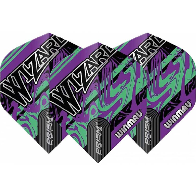 Billaresbalsalobre Plumas Winmau Darts Prism Delta Wizard Purple Green Flight 6915.252 - Imagen 4