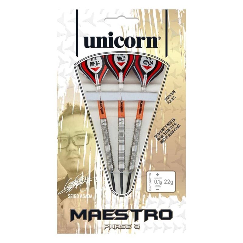 Billaresbalsalobre Dardos Unicorn Darts Maestro Seigo Asada Phase 3 Natural 95% 22gr 12319 - Imagen 5