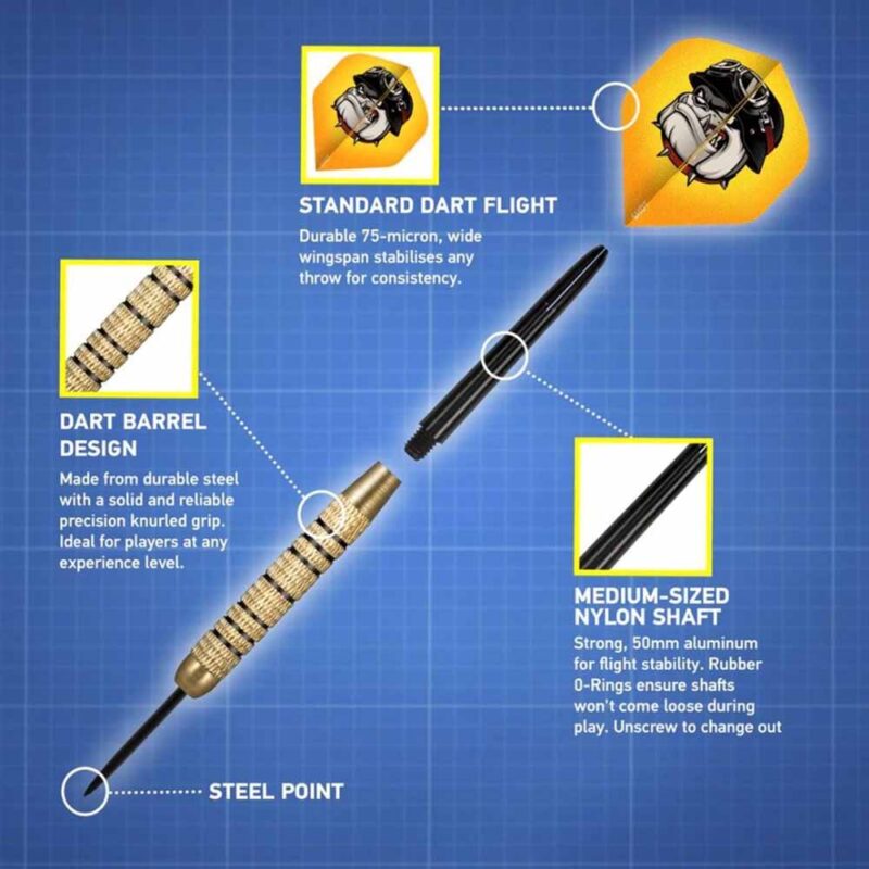 Billaresbalsalobre Dardos Shot Value Range Duel Steeltip Brass 18gr SH-DUEL-118 - Imagen 3