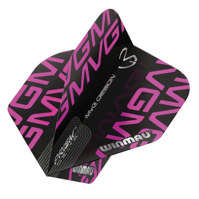 Billaresbalsalobre Plumas Winmau Darts Standard Prism Delta MVG Black Purple Logo 6915.246 - Imagen 2