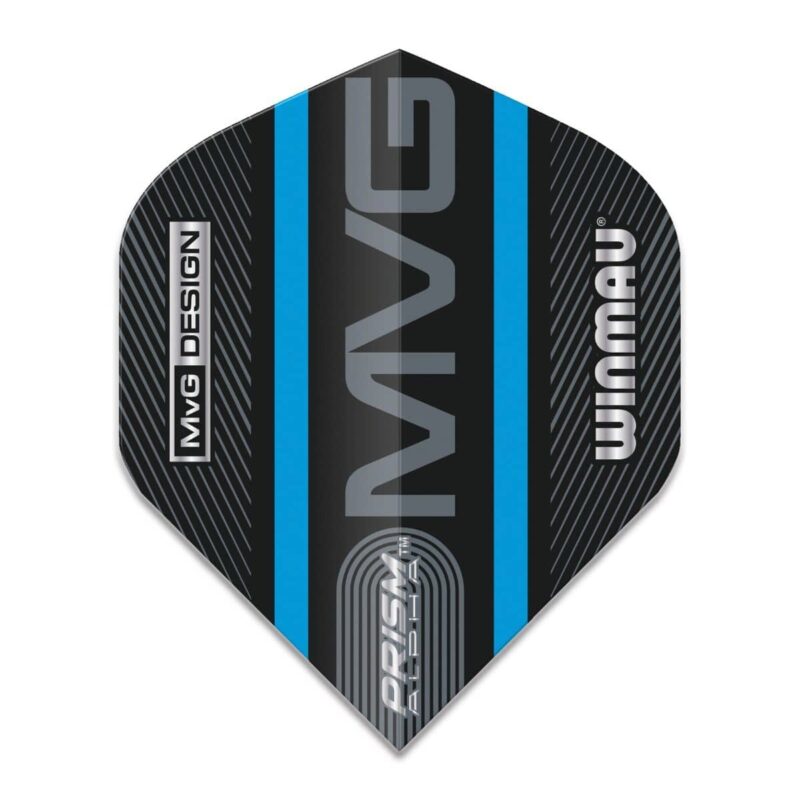 Billaresbalsalobre Plumas Winmau Darts Standard Prism Alpha MVG Black Blue Logo Stripe 6915.714