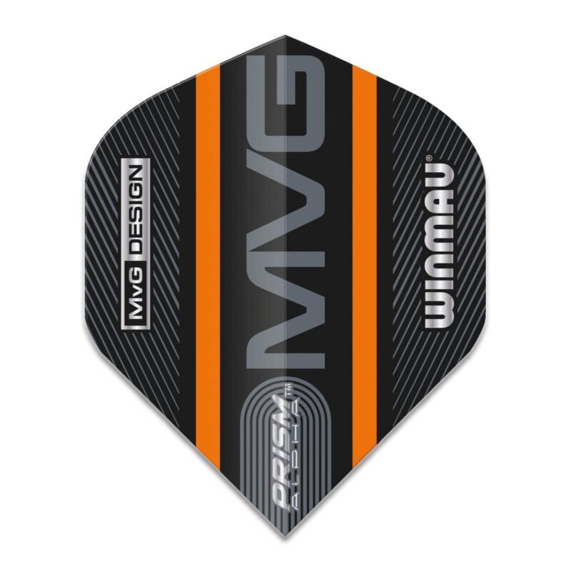 Billaresbalsalobre Plumas Winmau Darts Standard Prism Alpha MVG Black Orange Logo Stripe 6915.715