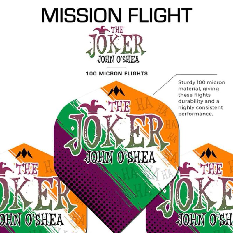 Billaresbalsalobre Plumas Mission Darts No2 Std John O Shea The Joker F3934 - Imagen 3