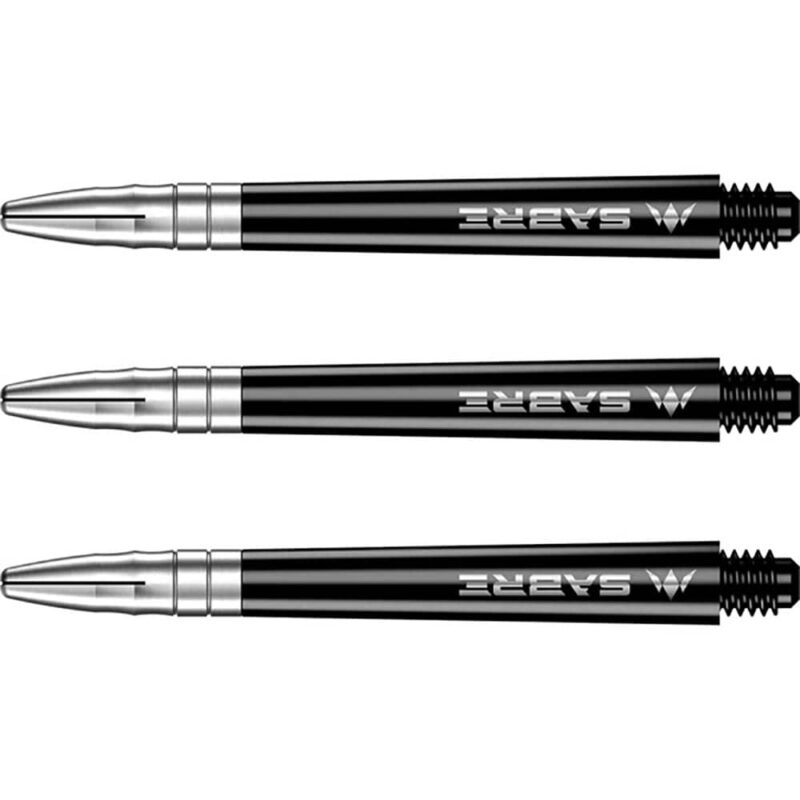 Billaresbalsalobre Cañas Mission Darts Sabre Polycarbonate Negra Plata Larga 48mm S1521 - Imagen 3