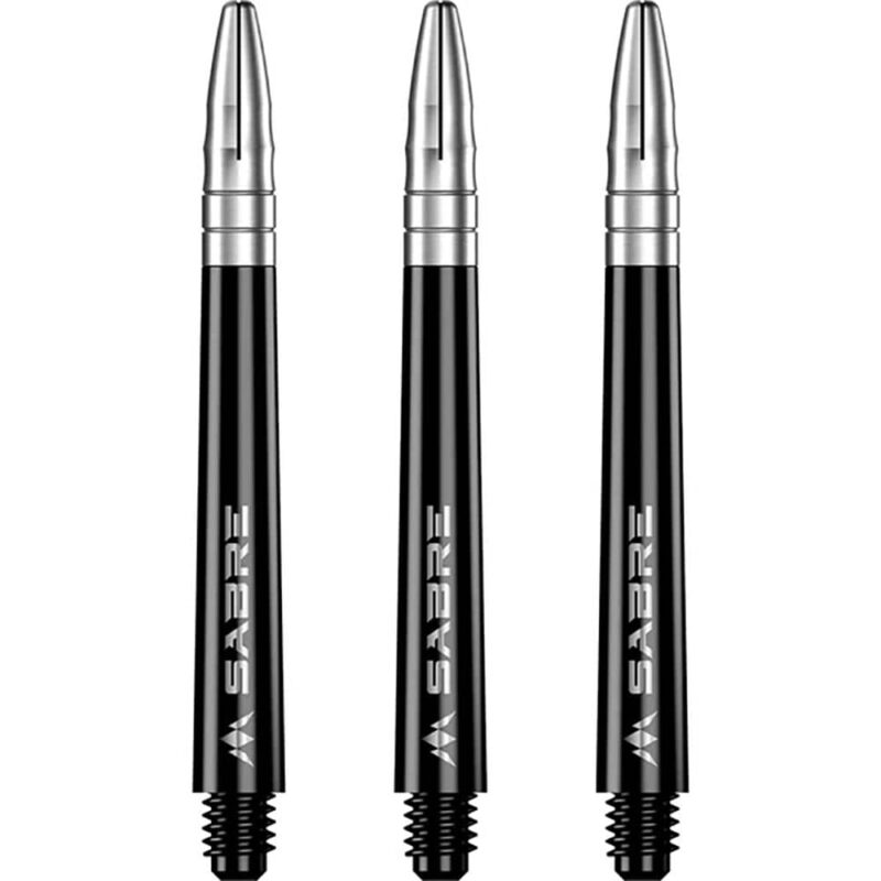 Billaresbalsalobre Cañas Mission Darts Sabre Polycarbonate Negra Plata Larga 48mm S1521