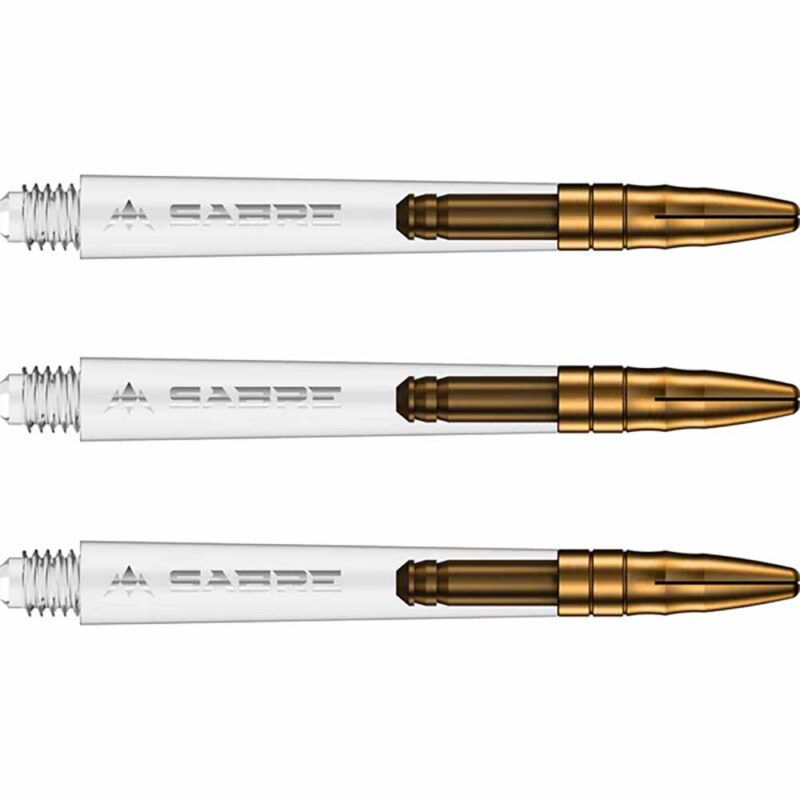 Billaresbalsalobre Cañas Mission Darts Sabre Polycarbonate Dorada Transparente Intermedia 41mm S1537 - Imagen 3