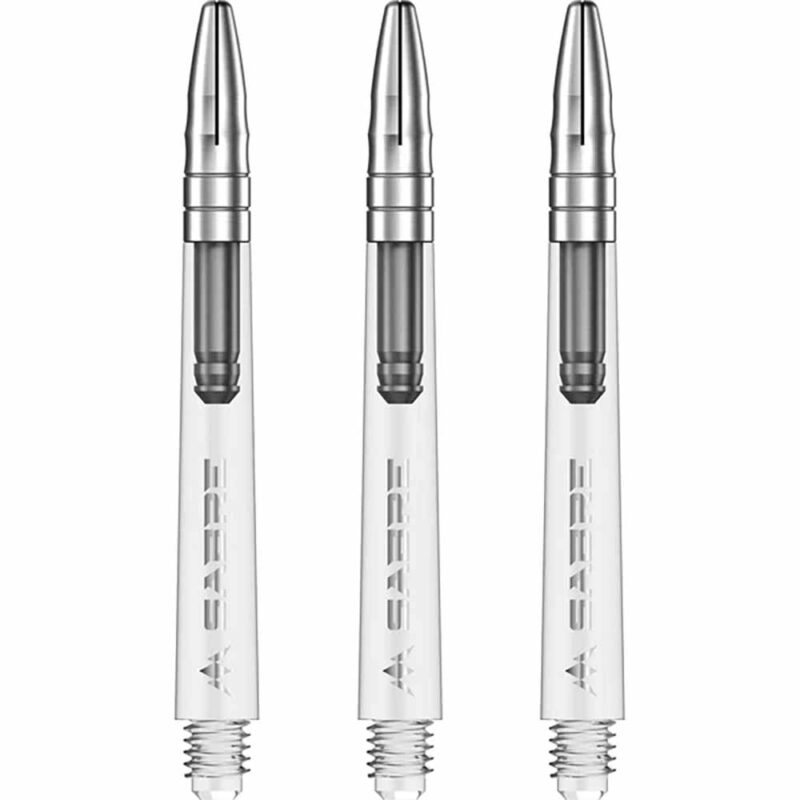 Billaresbalsalobre Cañas Mission Darts Sabre Polycarbonate Plata Transparente Larga 48mm S1539