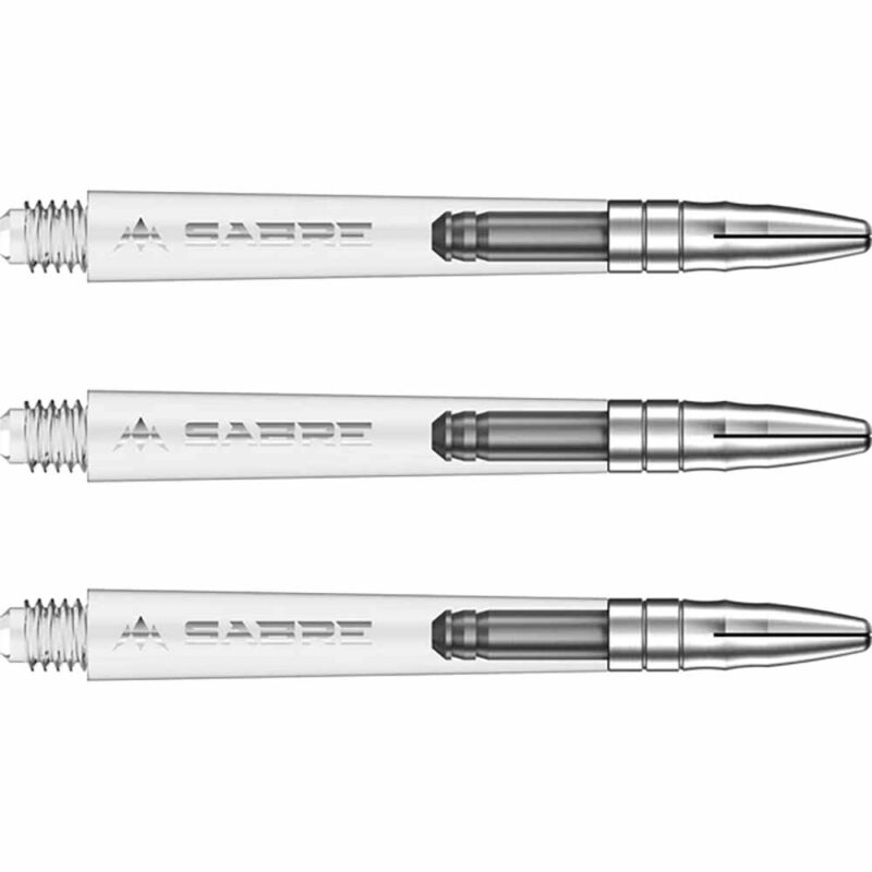 Billaresbalsalobre Cañas Mission Darts Sabre Polycarbonate Plata Transparente Corta 34mm S1541 - Imagen 2