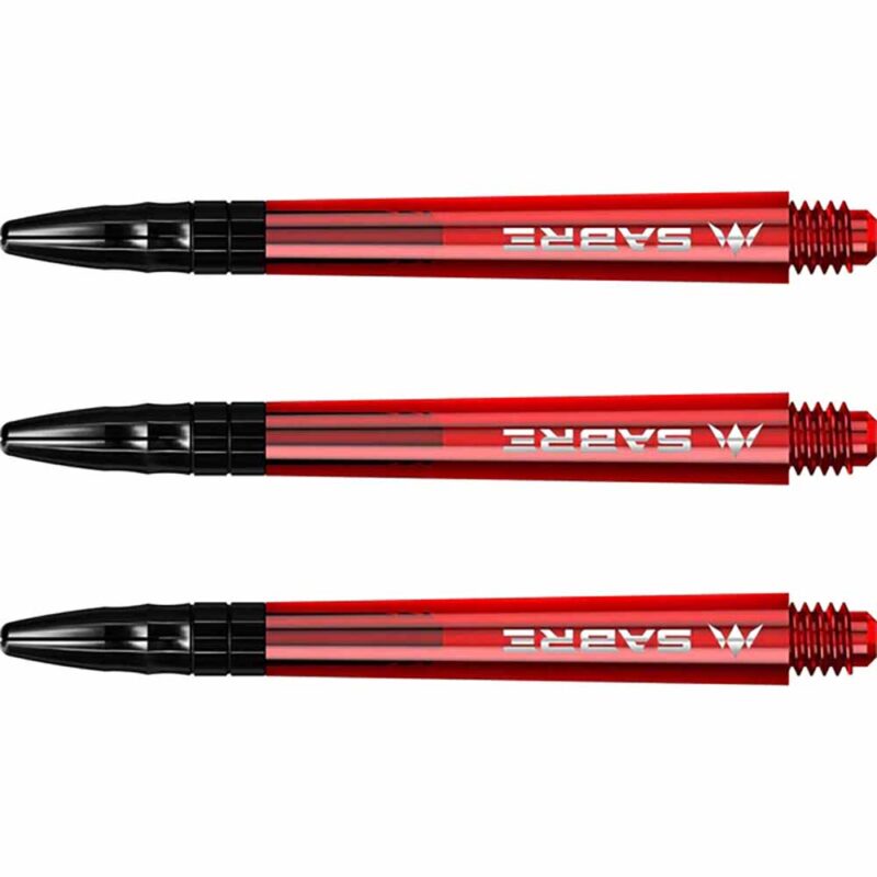 Billaresbalsalobre Cañas Mission Darts Sabre Polycarbonate Rojo Negro Larga 48mm S1545 - Imagen 2
