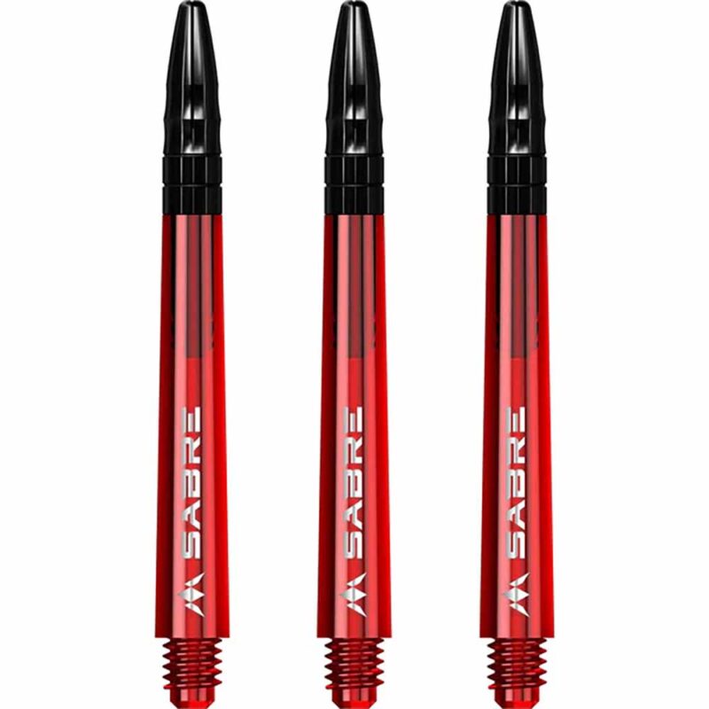 Billaresbalsalobre Cañas Mission Darts Sabre Polycarbonate Rojo Negro Corta 34mm S1547