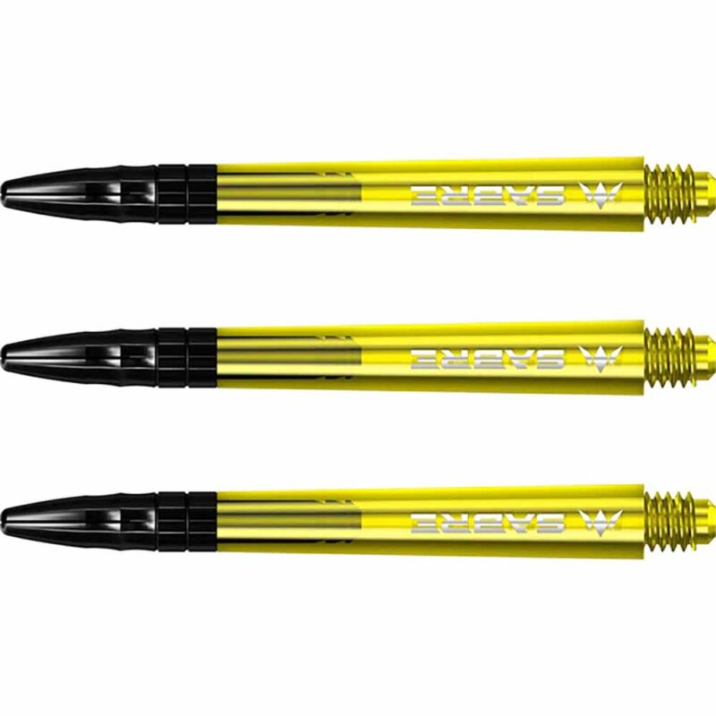 Billaresbalsalobre Cañas Mission Darts Sabre Polycarbonate Amarillo Negro Larga 48mm S1560 - Imagen 3