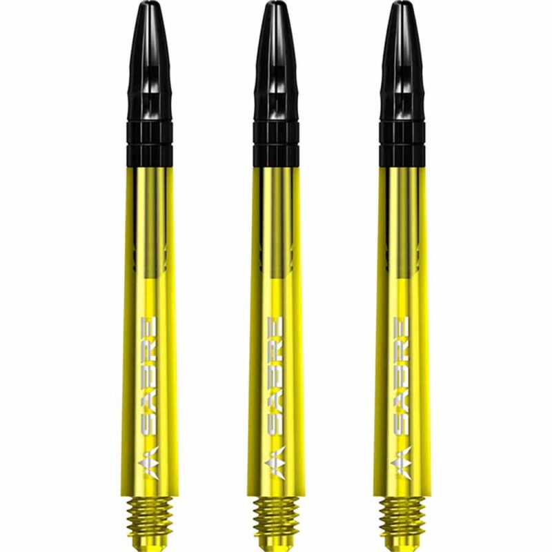 Billaresbalsalobre Cañas Mission Darts Sabre Polycarbonate Amarillo Negro Larga 48mm S1560