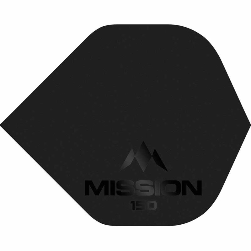 Billaresbalsalobre Plumas Mission Darts No2 Std Logo Negro Mate 150 F1858 - Imagen 2