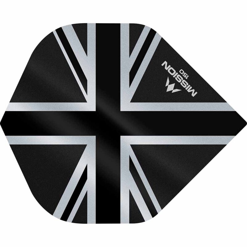 Billaresbalsalobre Plumas Mission Darts No2 Std Alliance Union Jack Negro 150 F3133 - Imagen 3